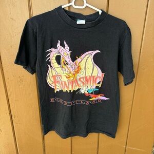 Vintage Disney Fantasmic Shirt Made In USA singlestitch dragon Disneyland S 90s